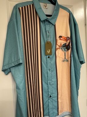 Hardaddy NWT 4X Toucan Martini Bowling Shirt